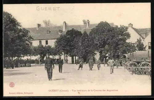 AK Guéret, Vue intérieure de la Caserne des Augustines