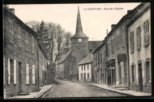AK La Courtine, Rue de L`Eglise
