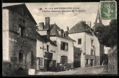 AK La Souterraine, Vieilles maisons, Quartier de Bessereix