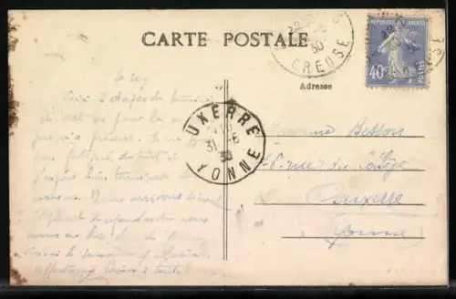 AK Auzances, Allee de la Noisette