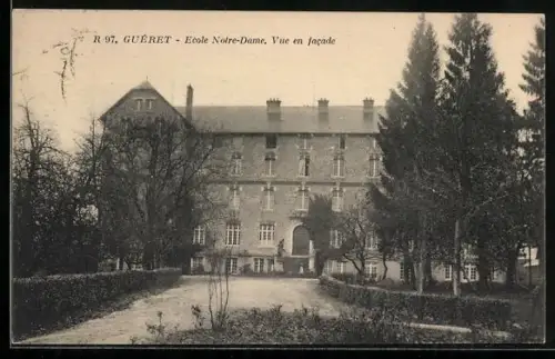 AK Guéret, Ecole Notre-Dame, Vue en facade