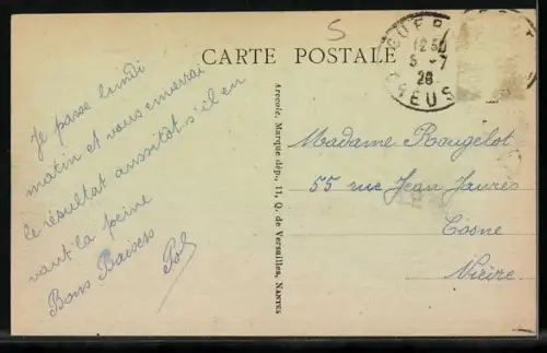 AK Guéret, Ecole Notre-Dame, Vue en facade