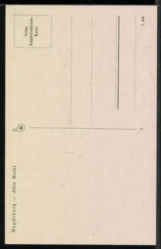 AK Magdeburg, Alter Marktplatz mit Strassenbahn und Geschäften