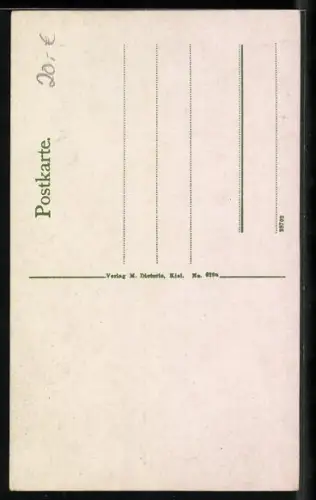 AK Kiel, Markt mit Nikolai-Kirche u. den persianischen Häusern, Strassenbahn