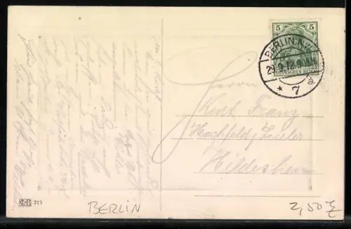 AK Berlin, Strassenbahn an der Charlottenburger Brücke