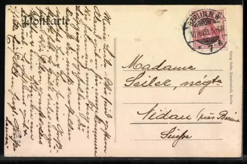 AK Berlin, Strassenbahnen auf dem Potsdamer Platz