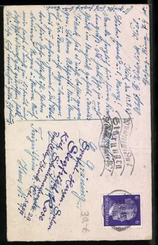 AK Kiel, Fleethörn und Rathausturm, Strassenbahn