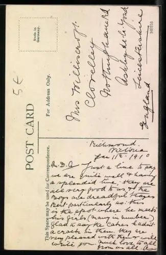 AK Melbourne, The Block, Collins Street, Strassenbahn