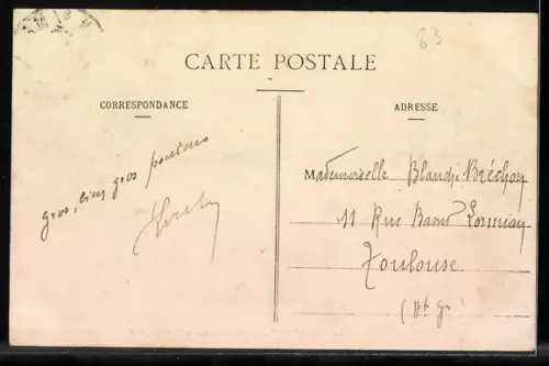 AK Toulon, Le Boulevard de Strasbourg, Strassenbahn