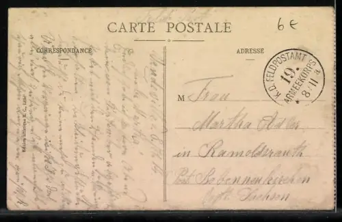 AK Lille, Vue sur le Nouveau Boulevard, Strassenbahn