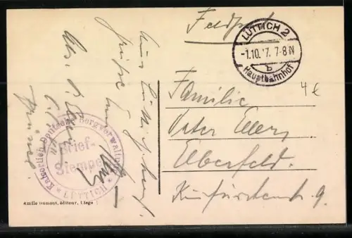 AK Liège, Gare des Guillemins, Bahnhof, Strassenbahn