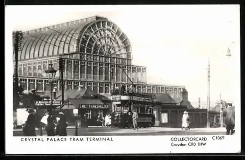 AK London, Crystal Palace Tram Terminal, Strassenbahn