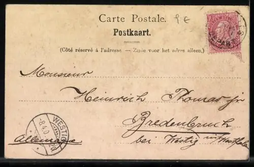 AK Bruxelles, La Porte de Louvain, Strassenbahn