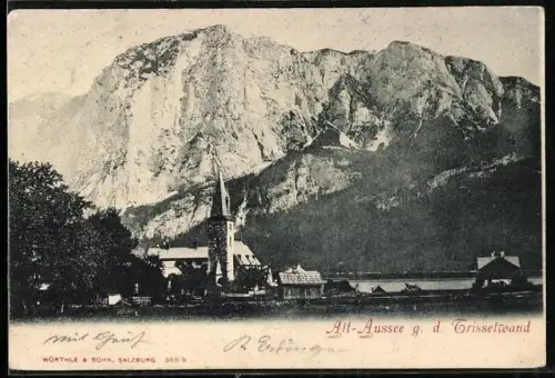 AK Aussee, Alt-Aussee, Ansicht gegen die Trisselwand