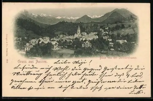 AK Aussee, Ortsansicht von der Ischlerstrasse