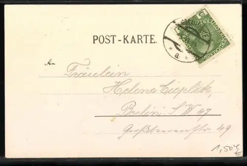 AK Hallstatt, Ortspanorama vom Waser aus