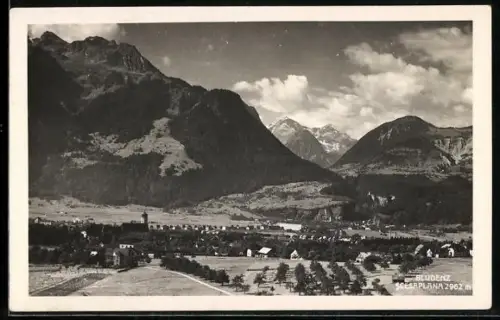AK Bludenz, Gesamtansicht mit Scesaplana