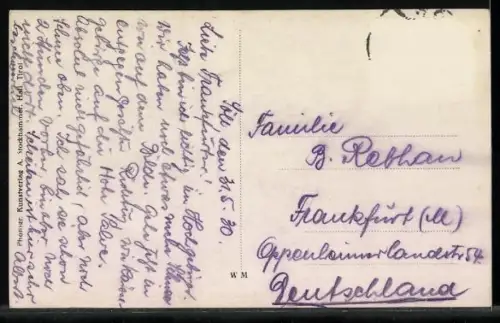 AK Söll /Tirol, Ortspanorama m. Wildem Kaiser