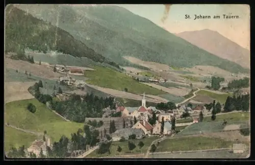 AK St. Johann am Tauern, Totalansicht mit Umgebung