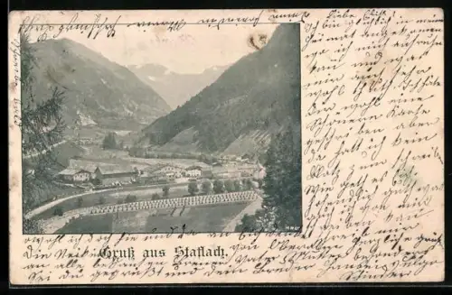 AK Steinach am Brenner, Gruss aus Staflach, Totalansicht aus der Vogelschau