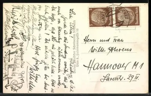 AK Hainburg a. d. Donau, Ortspanorama aus dem Flugzeug