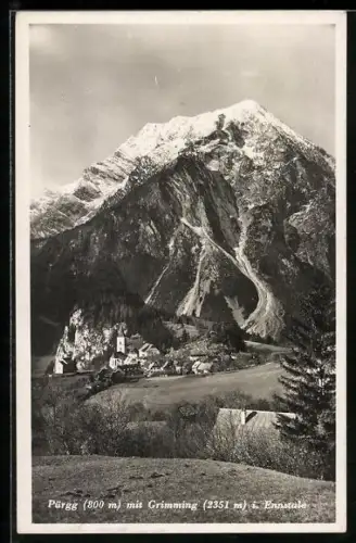 AK Pürgg i. Ennstal, Ortsansicht mit Grimming