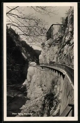 AK Pass Lueg, Festung mit Viadukt