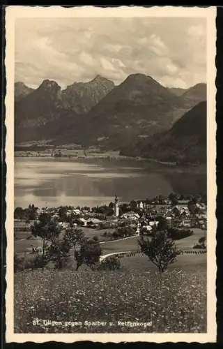 AK St. Gilgen, Ortschaft gegen Sparber und Rettenkogel