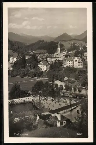 AK Aussee, Bad Aussee und Ort aus der Vogelschau