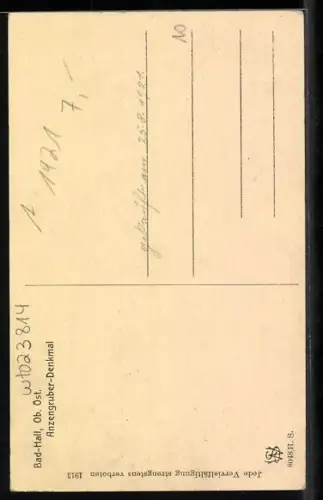 AK Bad Hall, Anzengruber-Denkmal