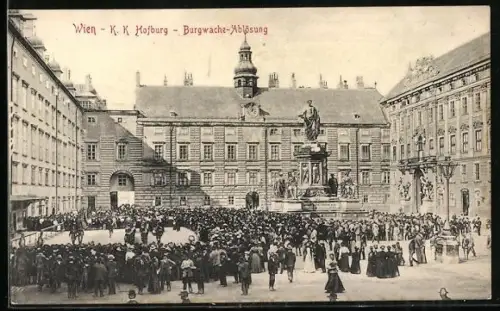 AK Wien, Hofburg, Burgwache-Ablösung