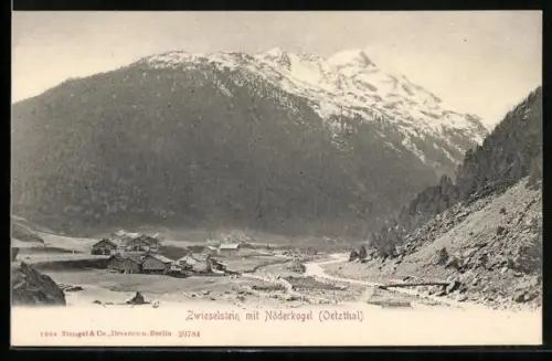 AK Zwieselstein /Oetzthal, Ortsansicht mit Nöderkogel