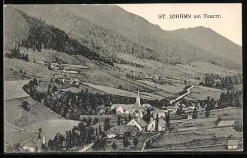 AK St. Johann am Tauern, Totalansicht mit Umgebung