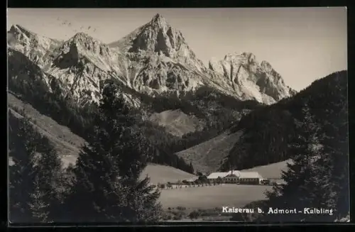 AK Admont, Schloss Kaiserau mit Kalbling