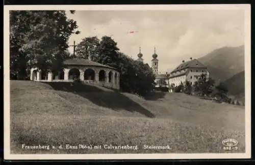 AK Frauenberg a. d. Enns, Calvarienberg, Rondell, Kirche