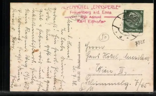 AK Frauenberg a. d. Enns, Calvarienberg, Rondell, Kirche