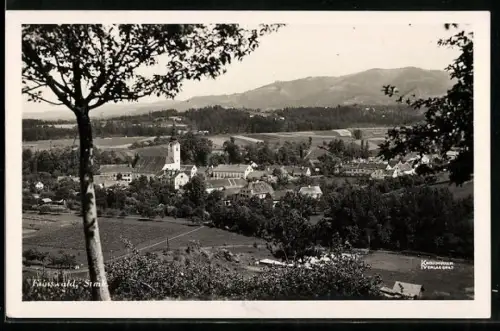 AK Eibiswald, Ortsansicht mit Kirchturm