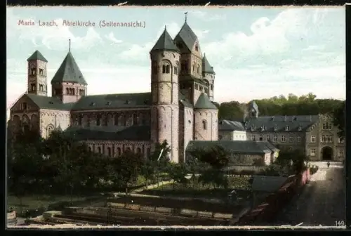 AK Maria Laach, Abteikirche, Seitenansicht aus der Vogelschau