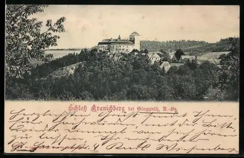 AK Gloggnitz /O.-Oe., Schloss Kranichberg, Panorama