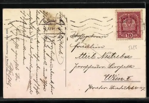 AK Graz, Kaiser Franz Josef-Kai mit Schlossberg