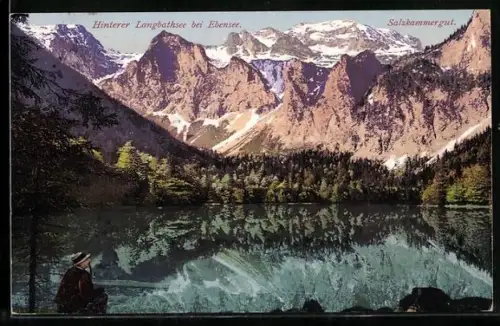 AK Ebensee, Hinterer Langbathsee, Ortspartie