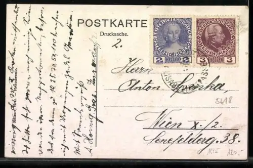 AK Graz, Radetzkybrücke mit Justiz-Palast