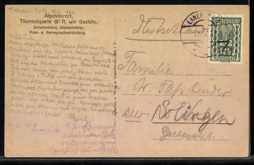 AK Bad Hintertux /Zillertal, Ortsansicht mit Flusspartie