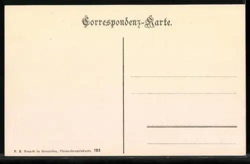 AK Gmunden, Gesamtansicht vom Calvarienberg, Kirche