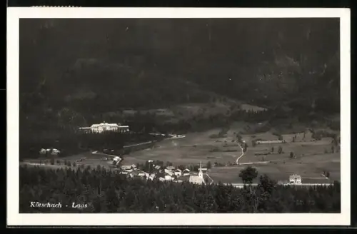 AK Kötschach, Totalansicht vom Berg gesehen