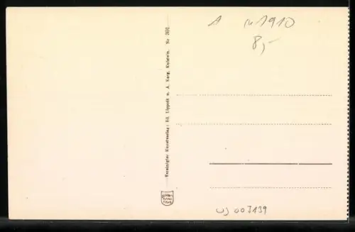 AK Ellmau a. d. Eibergstrasse, Ortsansicht mit Kirche