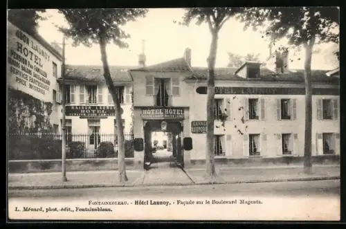 AK Fontainebleau, Hôtel Launoy, Facade sur le Boulevard Magenta