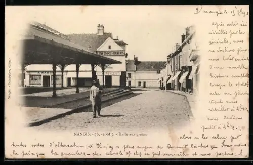 AK Nangis /S.-et-M., Halle aux grains