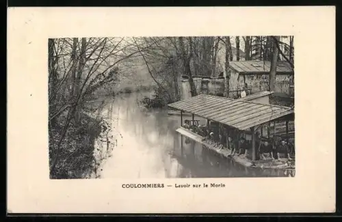 AK Coulommiers, Lavoir sur le Morin