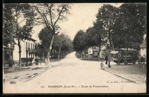AK Bourron /S.-et-M., Route de Fontainebleau